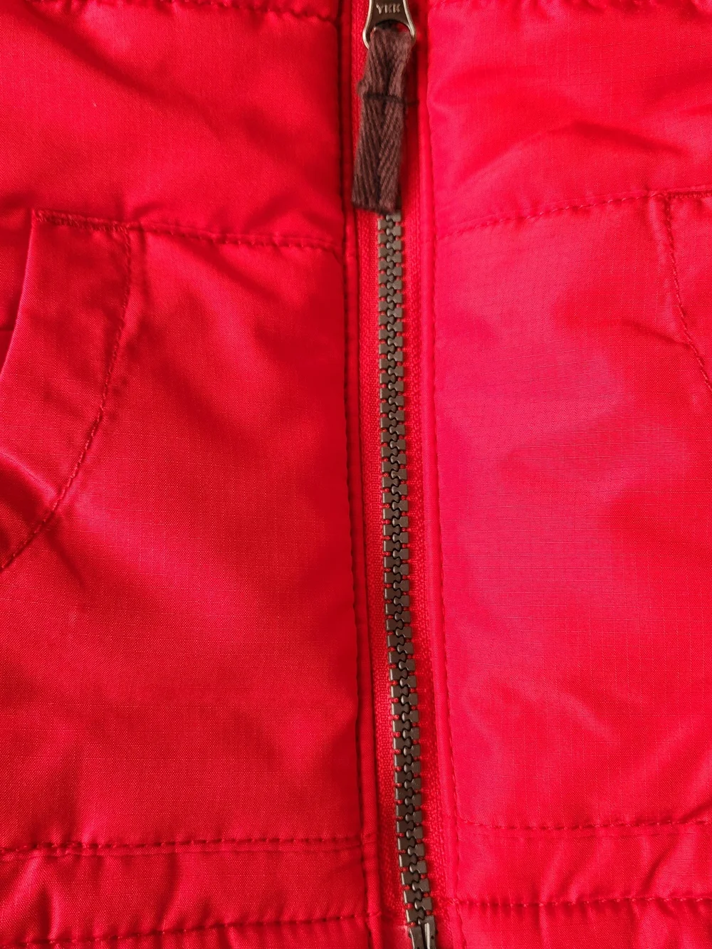Carter's Red and Black Quilted Puffer Jacket with Sherpa Collar